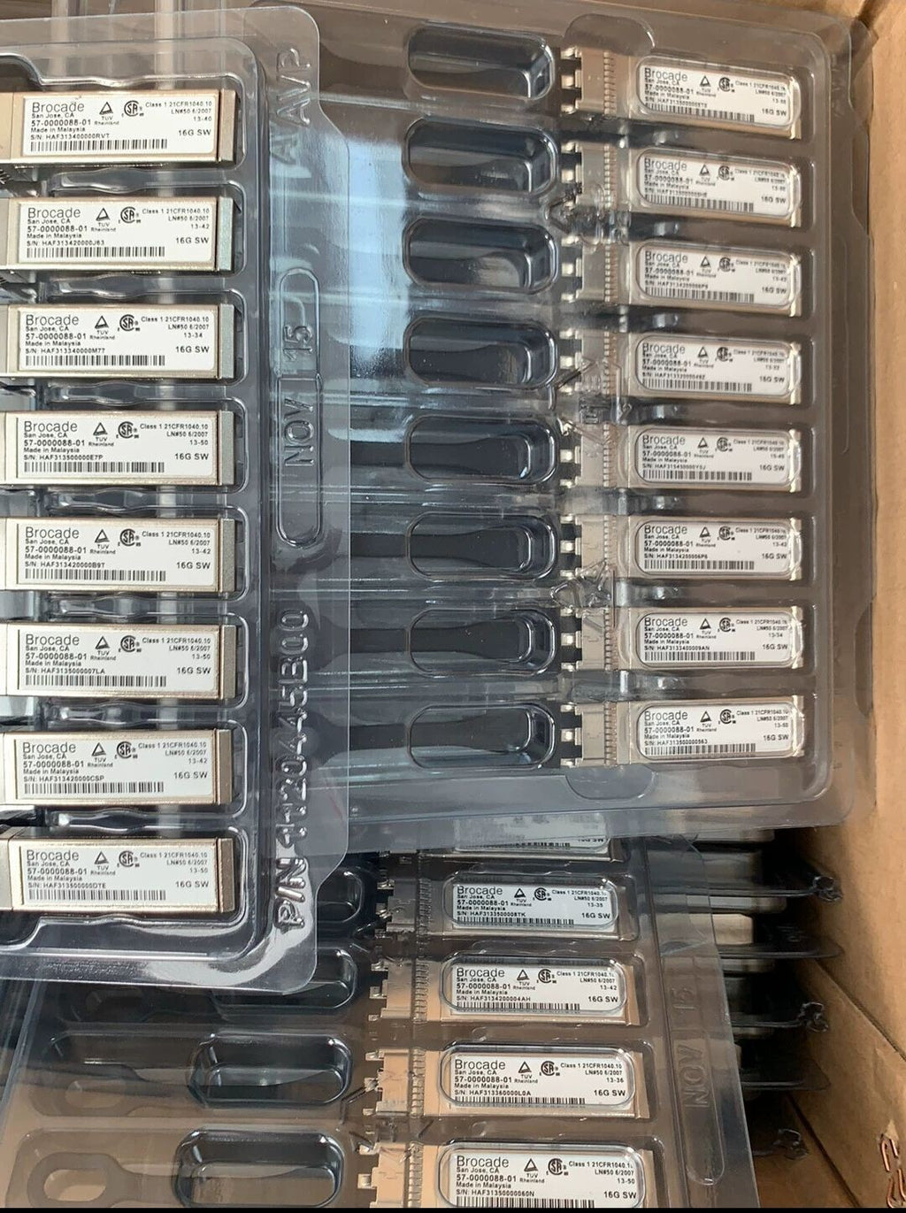 8er-Pack Brocade 16Gbps 57-0000088-01 Fibre Channel SFP+SW Transceiver-Modul