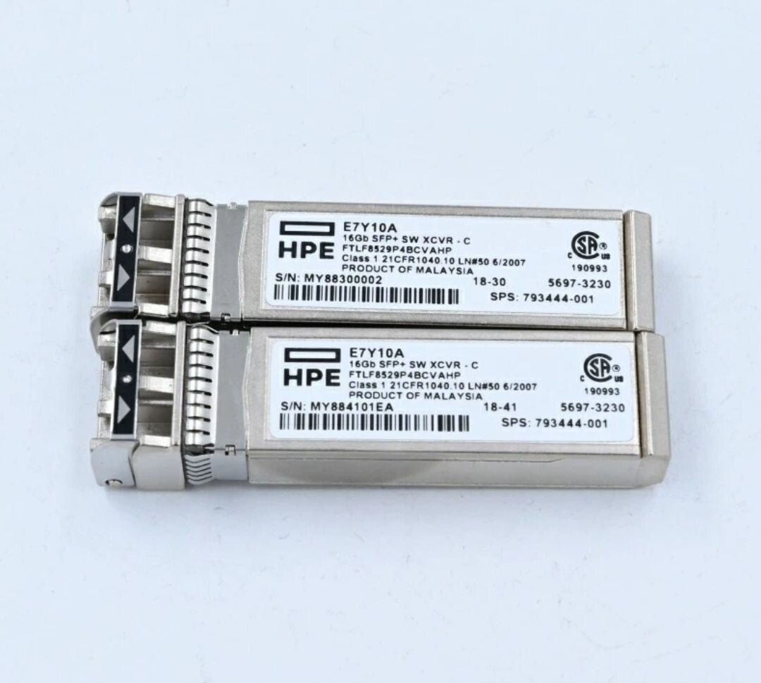 2 Stück HPE FTLF8529P3BNVAHP 16Gb XCVR SFP+ Transceiver E7Y10A 793444-001