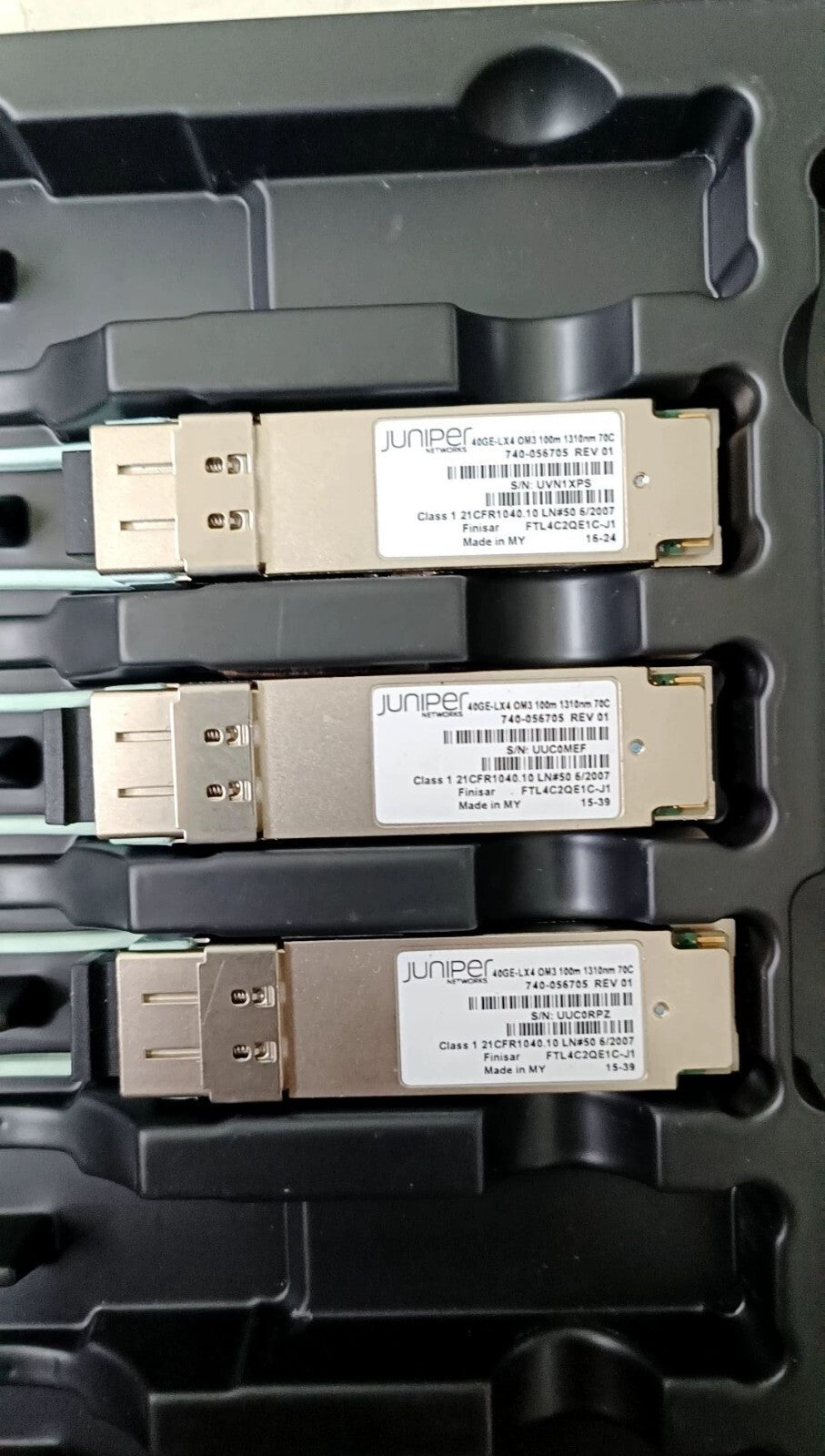 1pcs Juniper 740-056705 40GE-LX4 OM3 100m SMF QSFP+ Dual LC/PC Transceiver