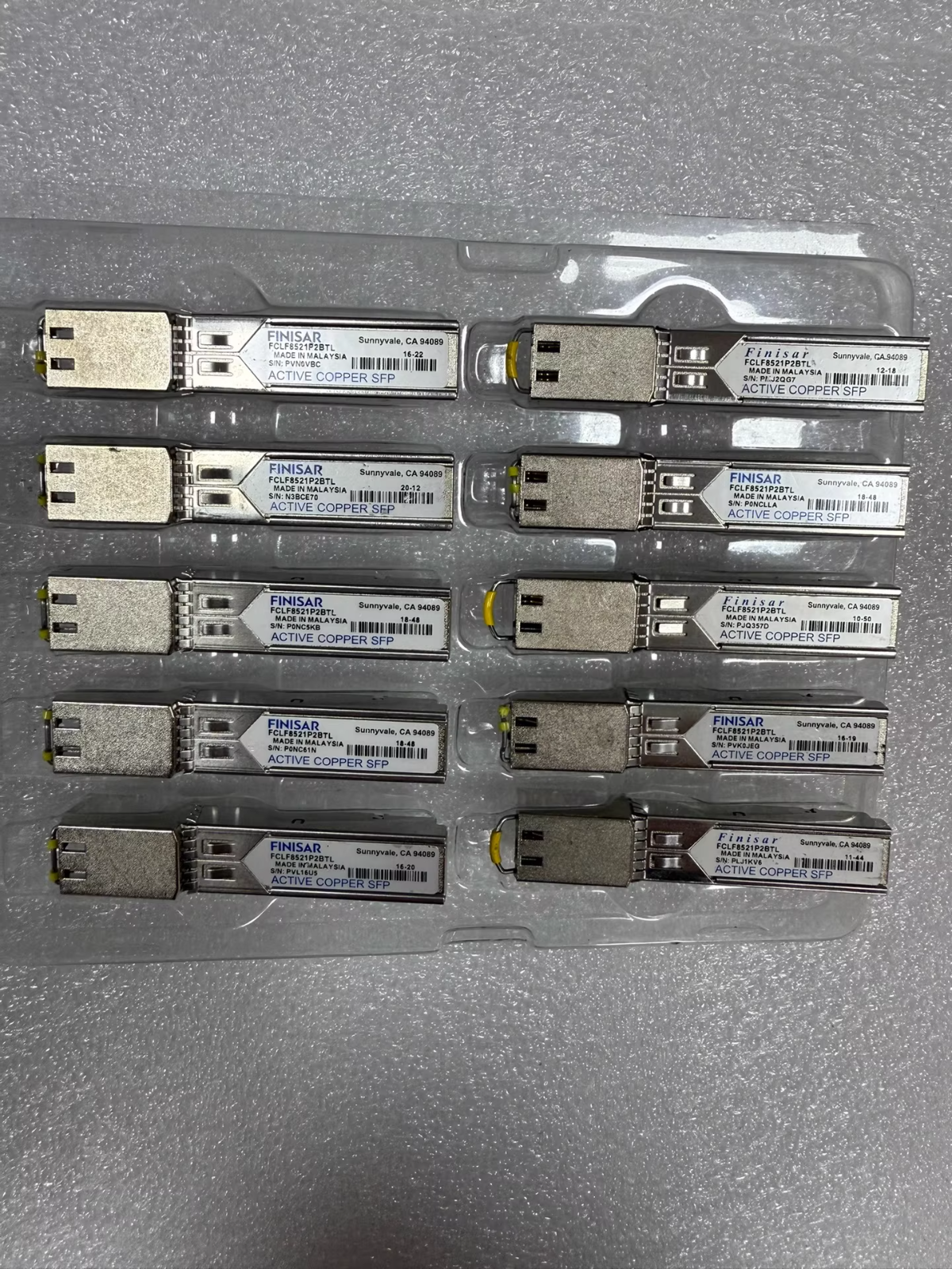 4 St. Finisar FCLF8521P2BTL SFP-1G-T 1000BASE-T SFP Kupfer RJ-45 Transceiver