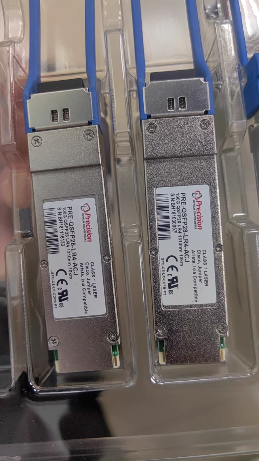 1PCS PRE-QSFP28-LR4-ACJ PRECISION 100GB QSFP28 LR4 10KM for ARISTA CISCO JUNIPER