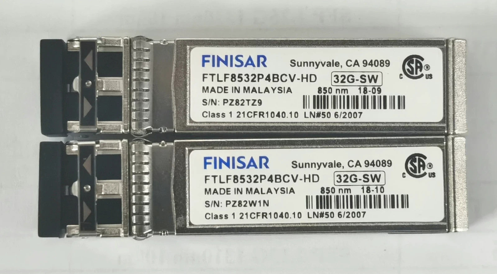 1PC FTLF8532P4BCV-HD Finisar 32GB SFP28 850nm SW FC Optical Transceivers Hitachi