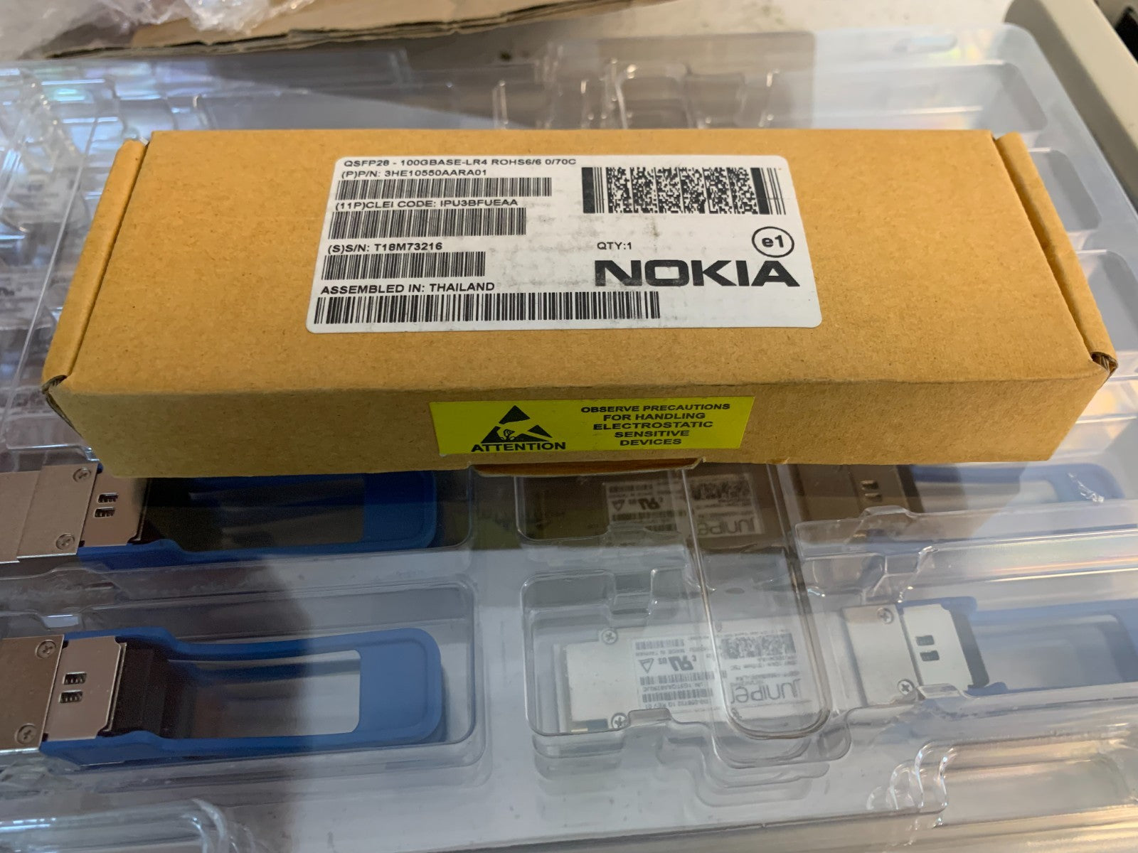 1pcs NOKIA 3HE10550AARA01 QSFP28-100GBASE-LR4 TRQ5E20ENF-LF510 Transceiver