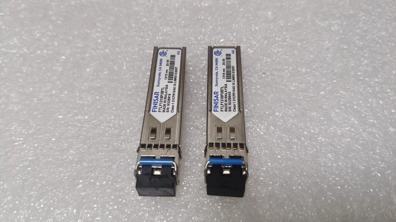 2PCS Finisar Industrial Temperature 1310nm 10KM SFP Transceiver FTLF1318P3BTL