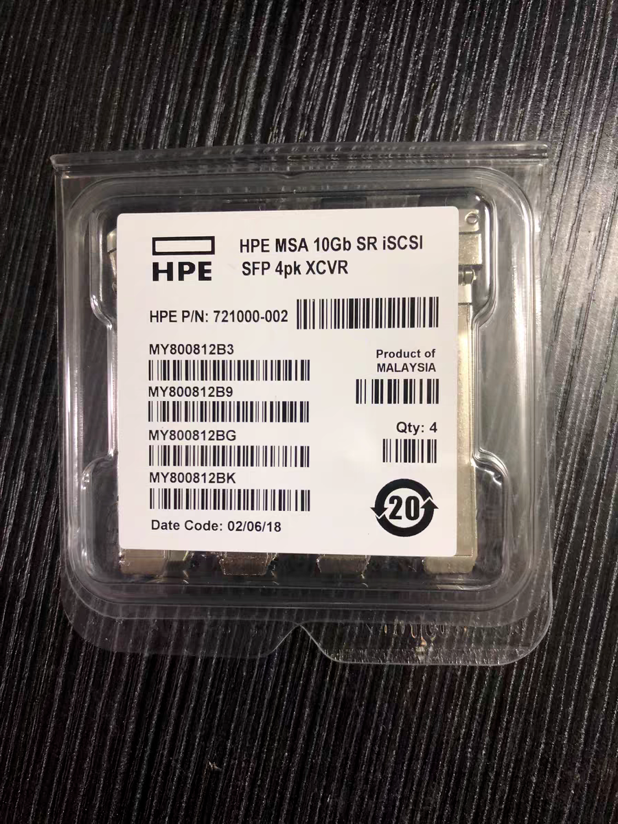 1PACK HPE C8R25B 721000-002 876144-001 Transceptor SFP+ iSCSI SW de 10 Gb MSA 2040