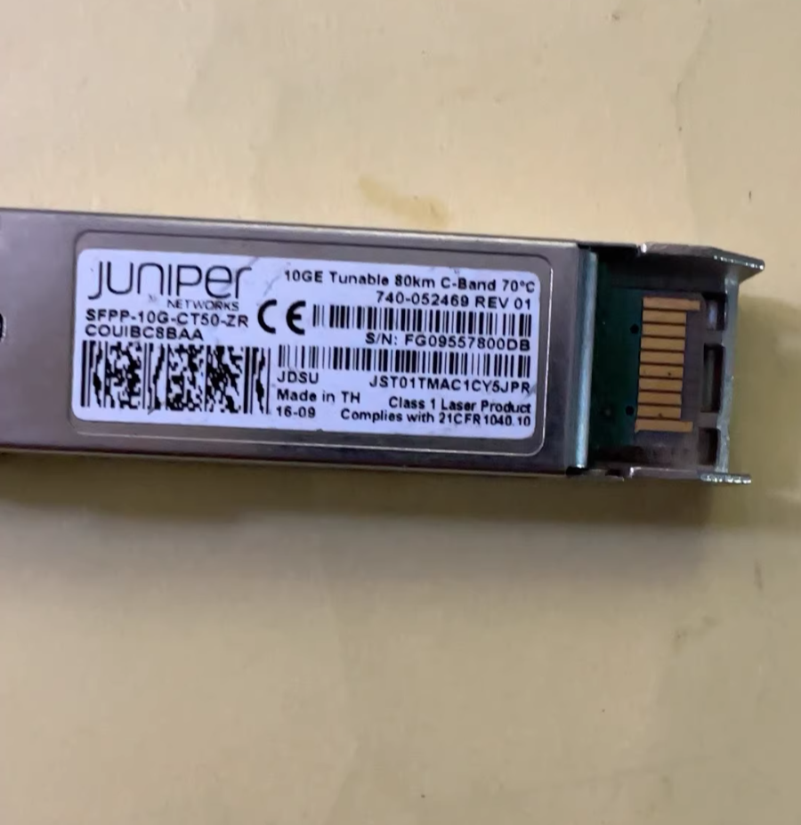1PCS Juniper SFPP-10G-CT50-ZR 740-052469 SFP 10GE Tunable 80km C-Band COUIBC8BAA