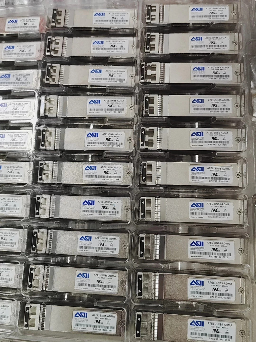 Lot of 10 AOI 10GB SFP+ A7EL-SN85-ADMA 300M 850NM SR Dual LC Transceiver