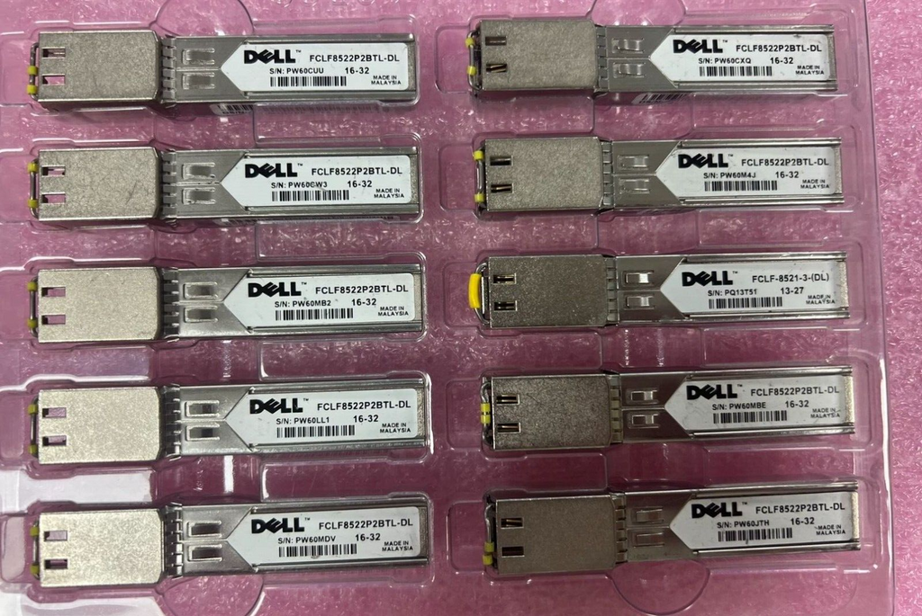 2 unidades Dell SFP-T 1000Base-T FCLF8522P2BTL-DL Transceptor 1000Base-T Cobre RJ45