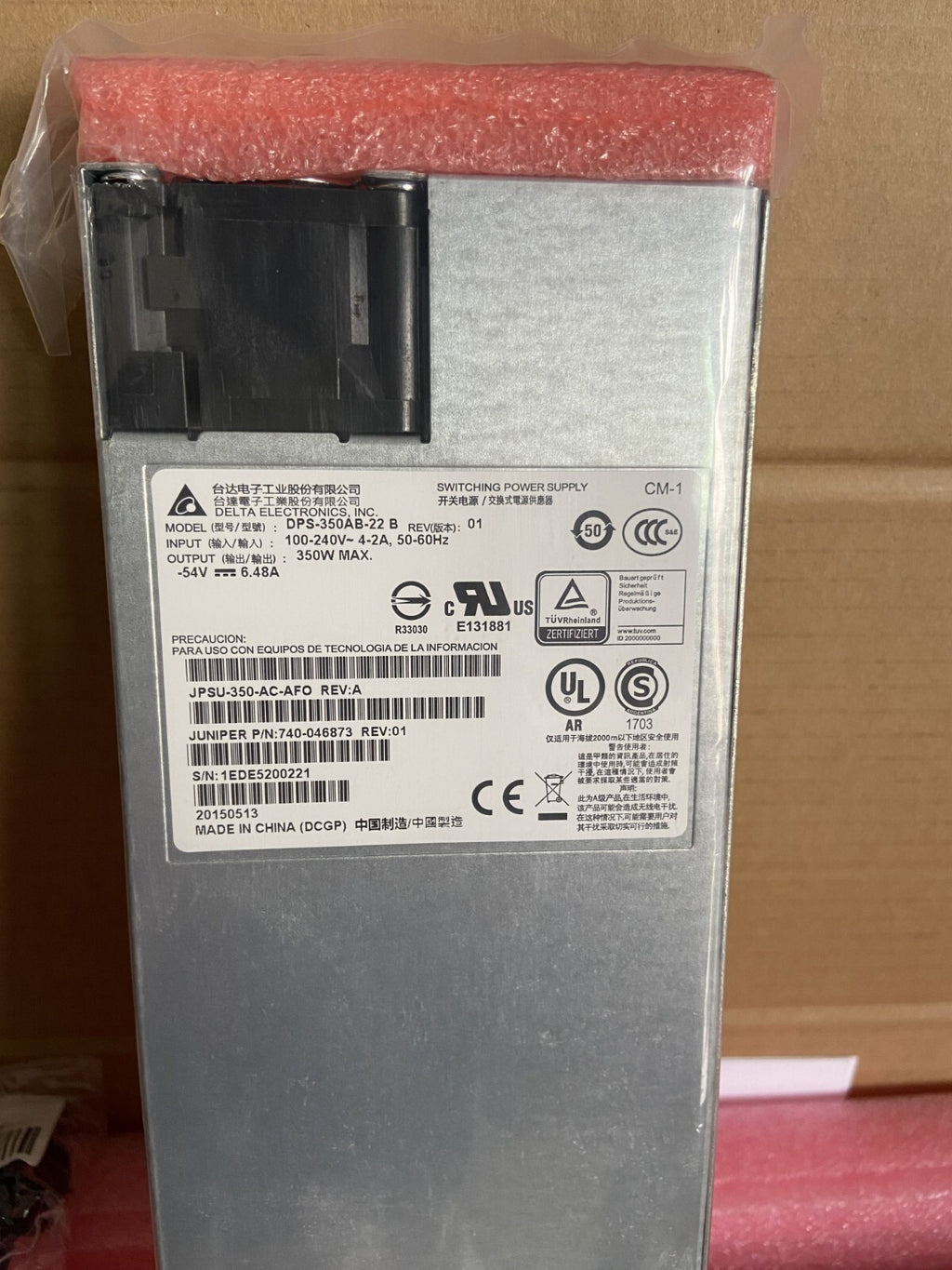 Nueva fuente de alimentación Juniper JPSU-350-AC-AFO 740-046873 para EX4300 350W