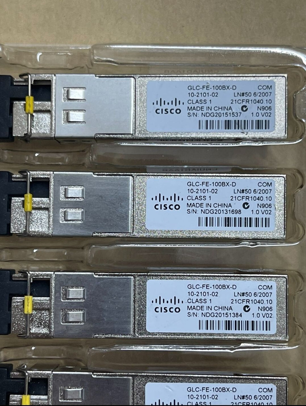 1pcs Genuine Cisco GLC-FE-100BX-D SFP module 100-MB ports 100BASE-BX10-D SFP