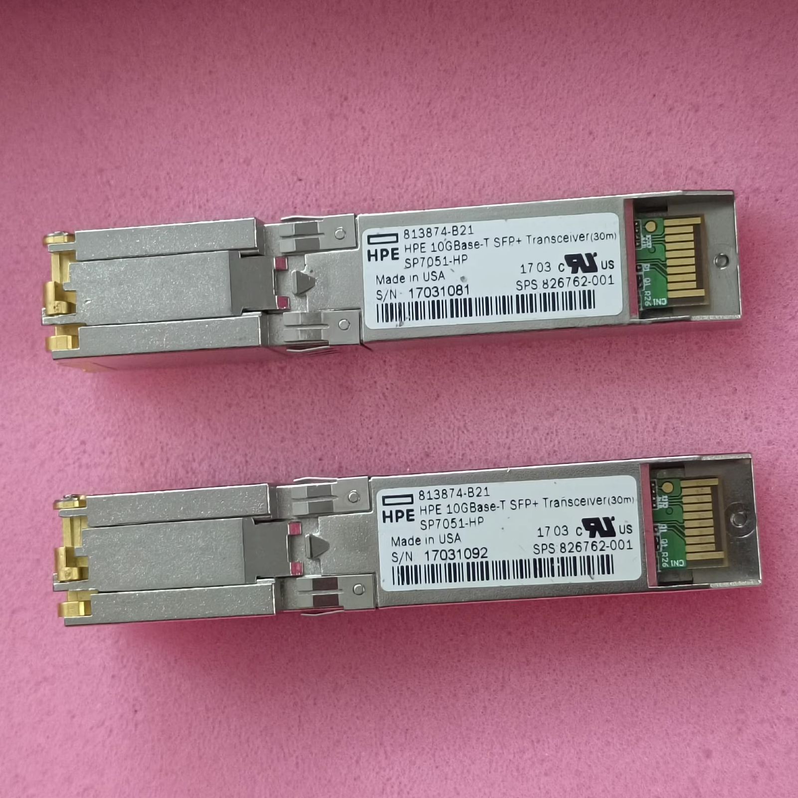 1pcs HP 813874-B21 HPE 10GBASE-T SFP+ RJ45 TRANSCEIVER Module 826762-001