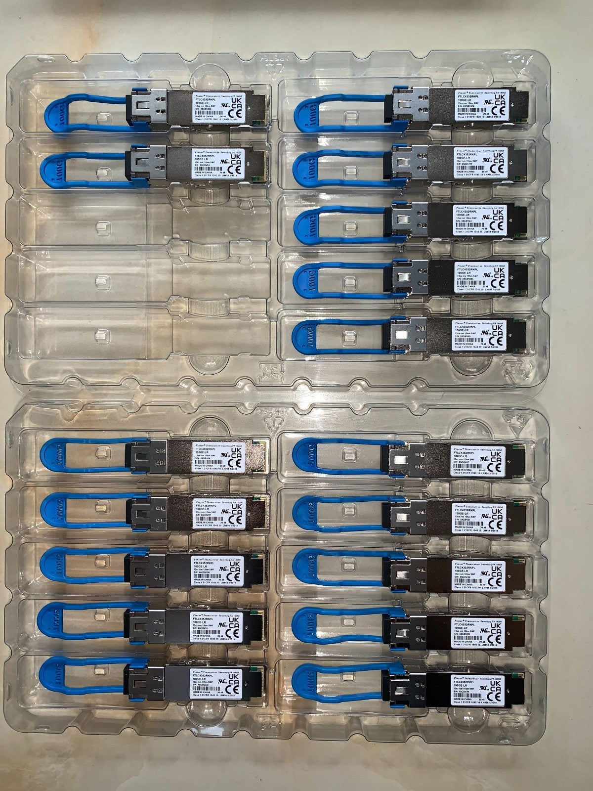 1 unidad Finisar FTLC4353RKPL Transceptores 100G XCVR QSFP28 10KM SMF 100GE-LR