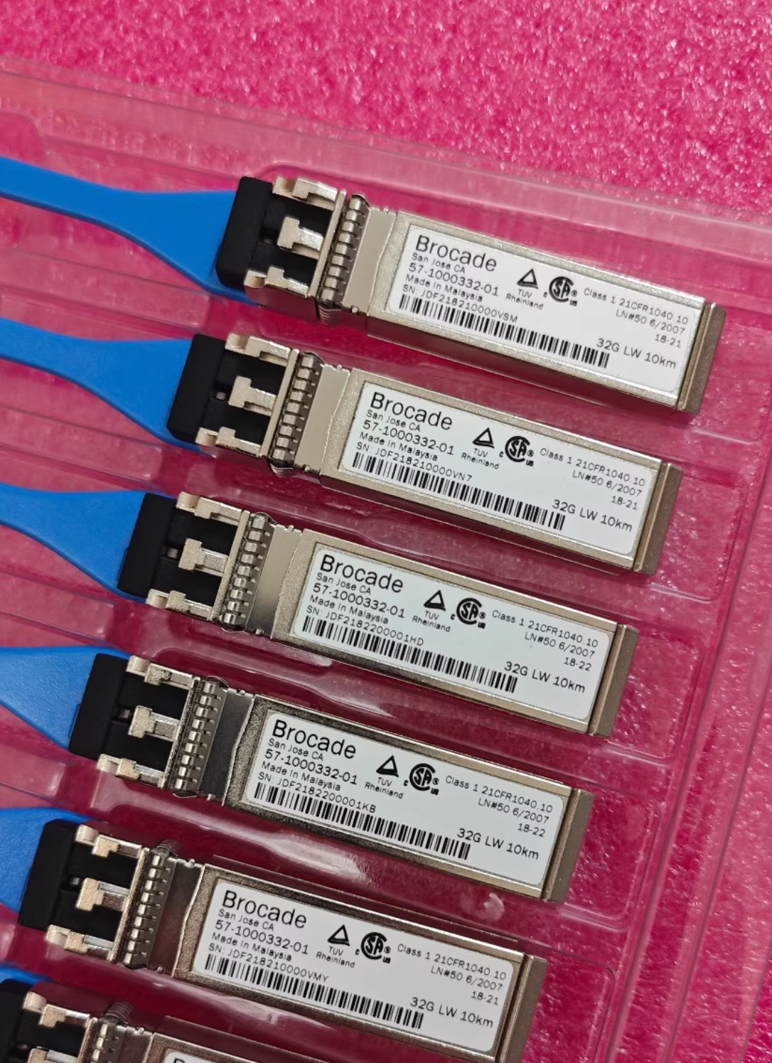 1 unidad Módulo transceptor Brocade 57-1000332-01 32GB 10KM LW SFP XBR-000238
