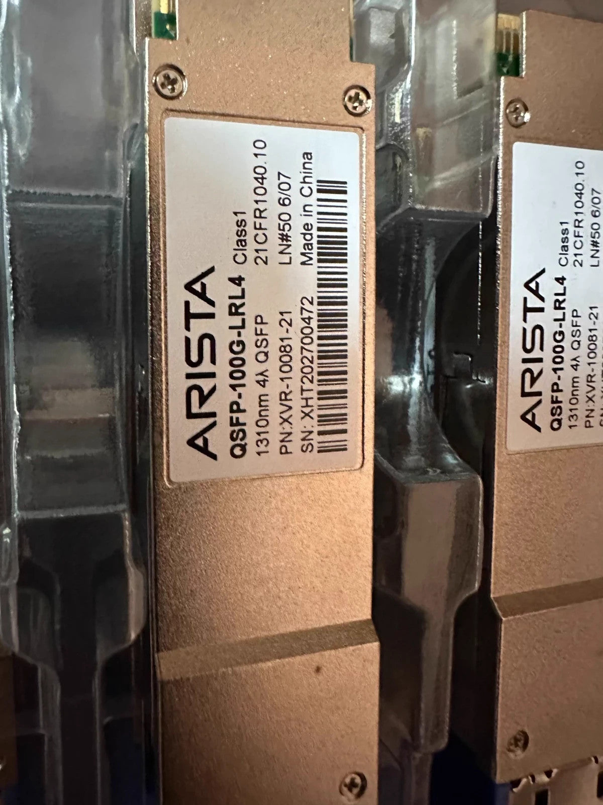 ARISTA QSFP-100G-LRL4 XVR-10081-21 100GB BASE-LRL4 SMF QSFP28 Transceiver 1PCS