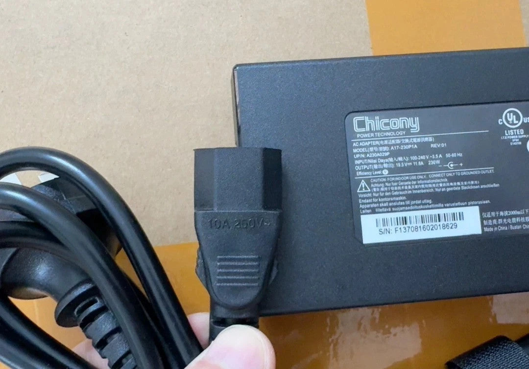 Cargador para portátil MSI Chicony Adaptador de corriente alterna A17-230P1A 19.5V 230W 5.5 x 2mm