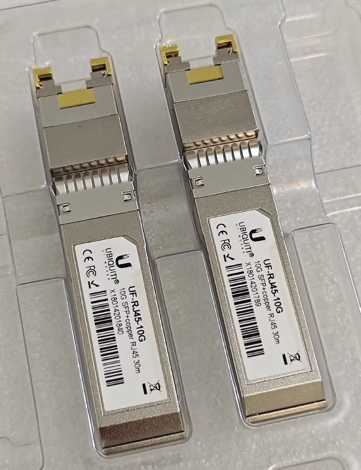 1pcs Ubiquiti UF-RJ45-10G Compatible 10G SFP+ Copper RJ-45 30m Transceiver
