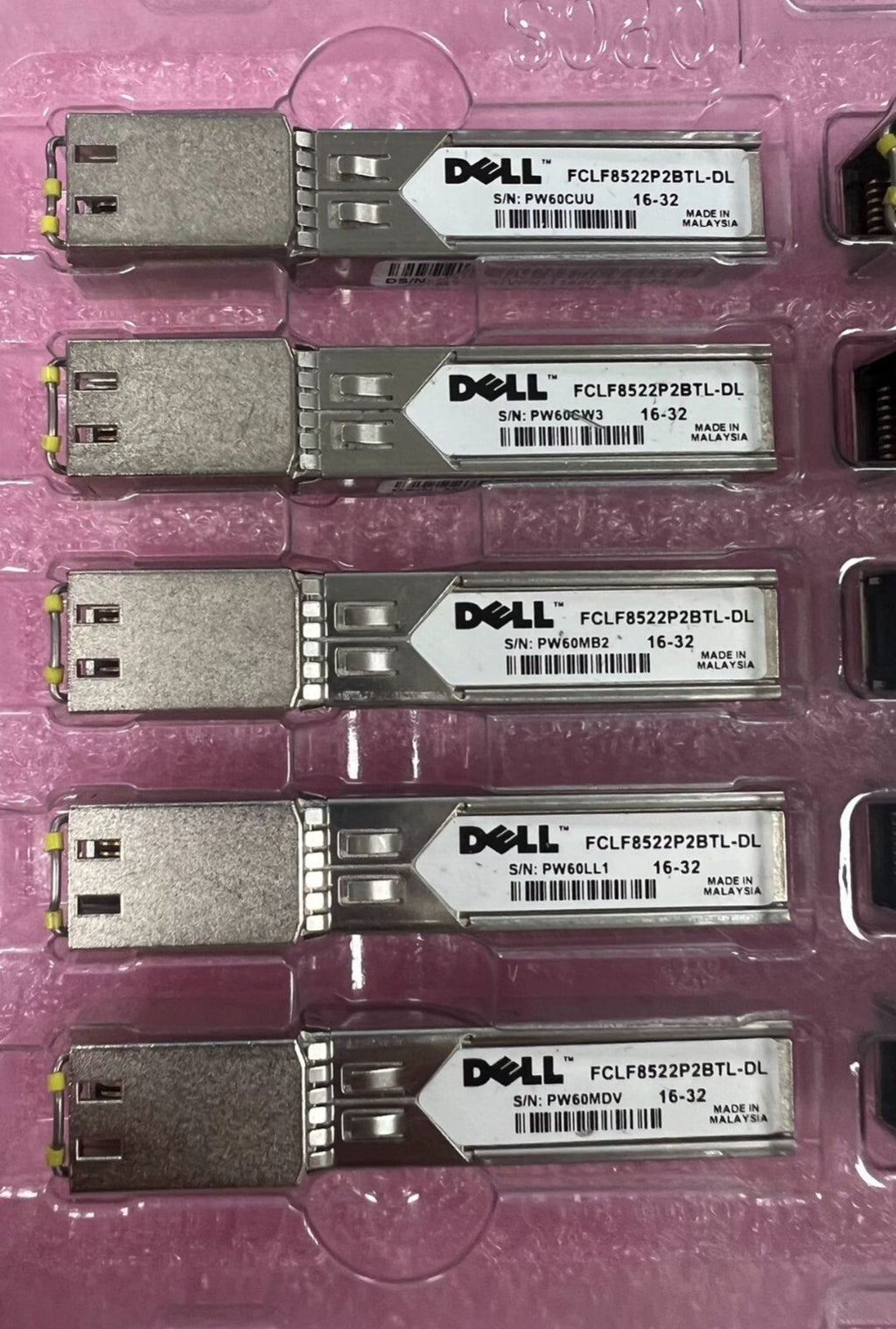 2 unidades Dell SFP-T 1000Base-T FCLF8522P2BTL-DL Transceptor 1000Base-T Cobre RJ45