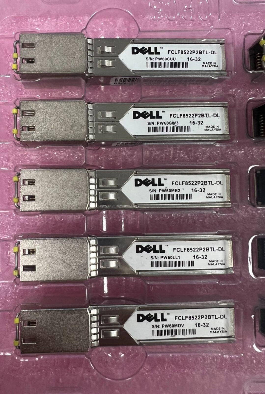 2pcs Dell SFP-T 1000Base-T FCLF8522P2BTL-DL Transceiver 1000Base-T Copper RJ45