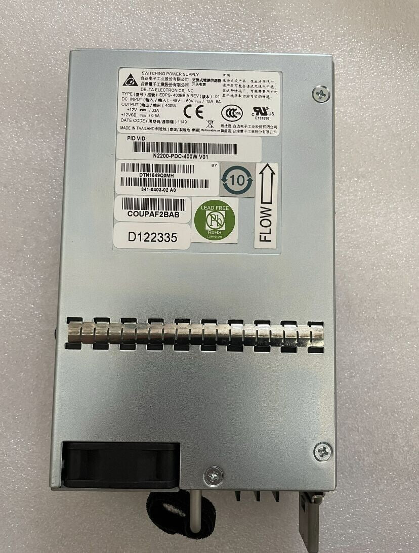 Fuente de alimentación de CC original Cisco N2200-PDC-400W de 400 W para Cisco N3K-C3064PQ-10GX