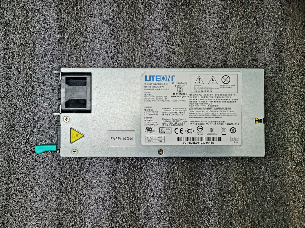 Fuente de alimentación redundante para servidor Liteon PS-2112-5L 1200W 12V 100A Probada y en buen estado