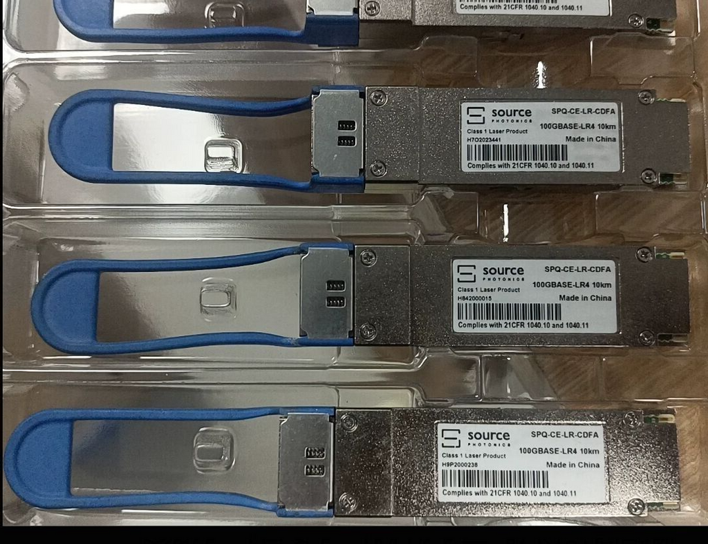 1pcs Source Photonics SPQ-CE-LR-CDFA 100GBASE-LR4 10KM Transceiver Module