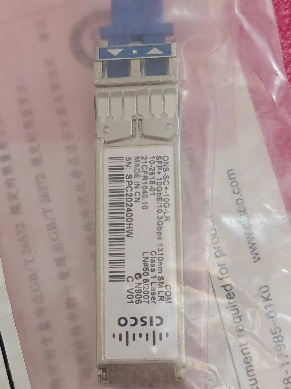 1PCS NEUER CISCO ONS-SC+-10G-LR SFP+ 10GE BASE-LR Transceiver 10-2618-01