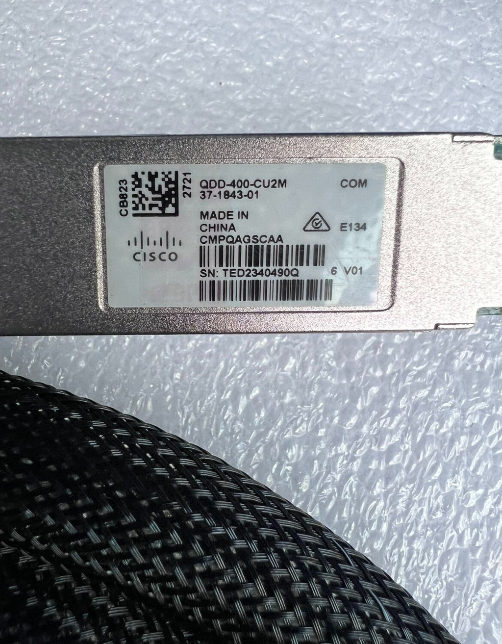 1x New Cisco QDD-400-CU2M Stacking Cable 2m 400G QSFP-DD VIA Fedex P1