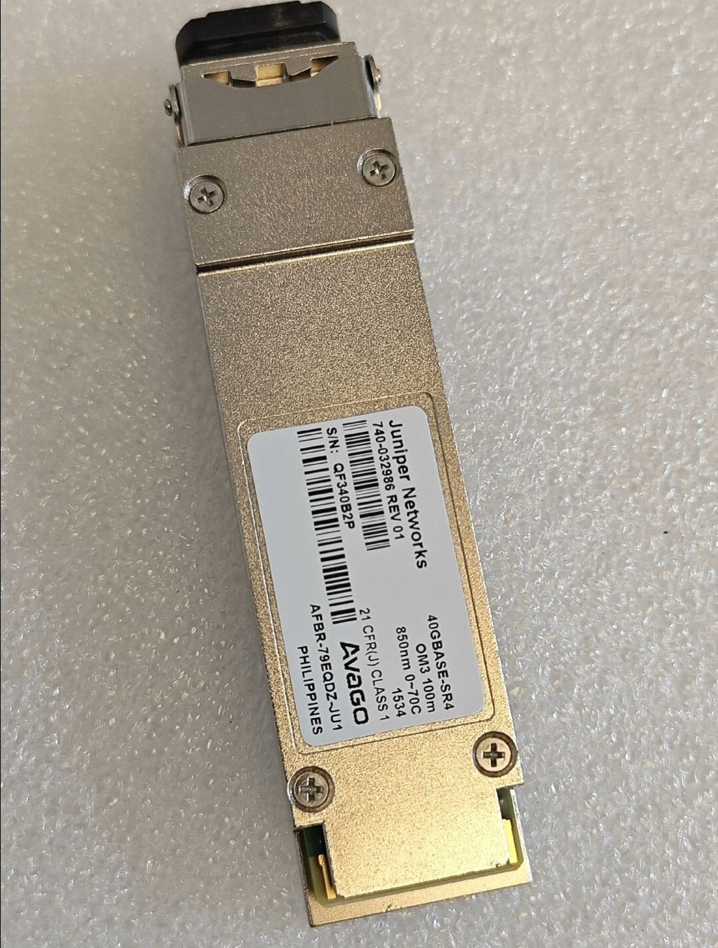 2pcs Juniper 740-032986 QFX-QSFP-40G-SR4 40Gbps OM3 850nm Avago AFBR-79EQDZ-JU1