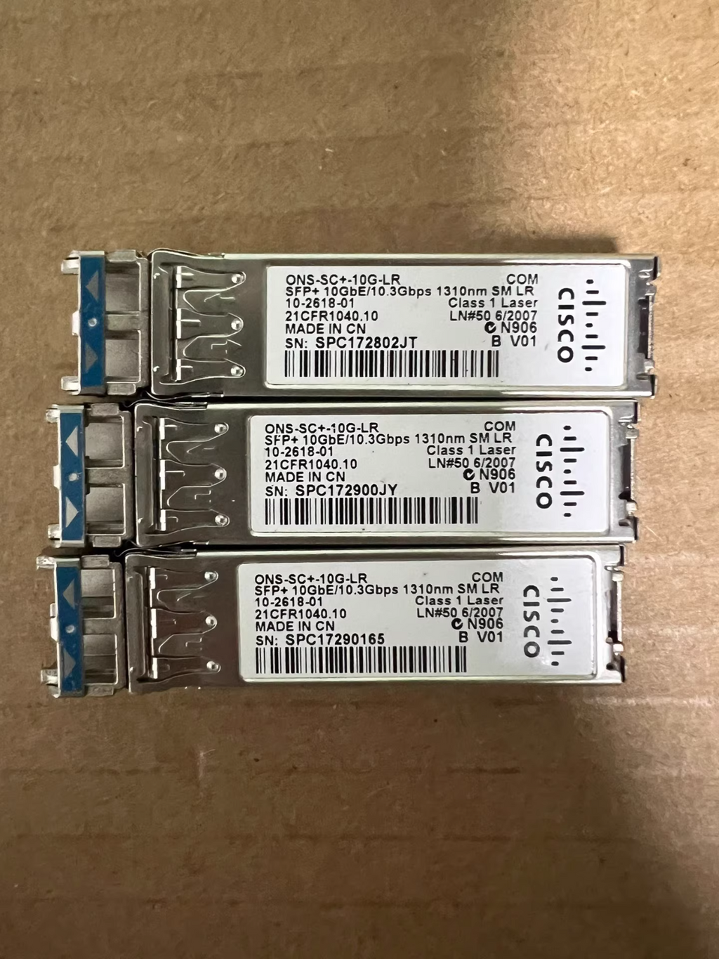10PCS GENUINE CISCO ONS-SC+-10G-LR SFP+  10GE BASE-LR Transceiver 10-2618-01