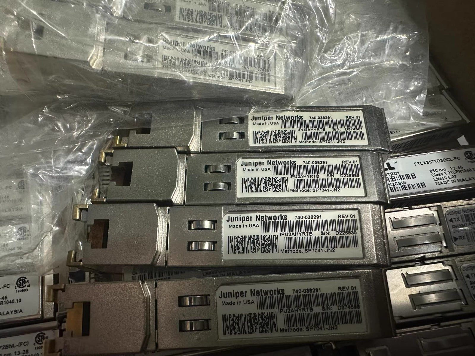 2PCS Juniper 740-038291 EX-SFP-1GE-T TX 10/100/1000 Transceiver IPU2AHYRTB