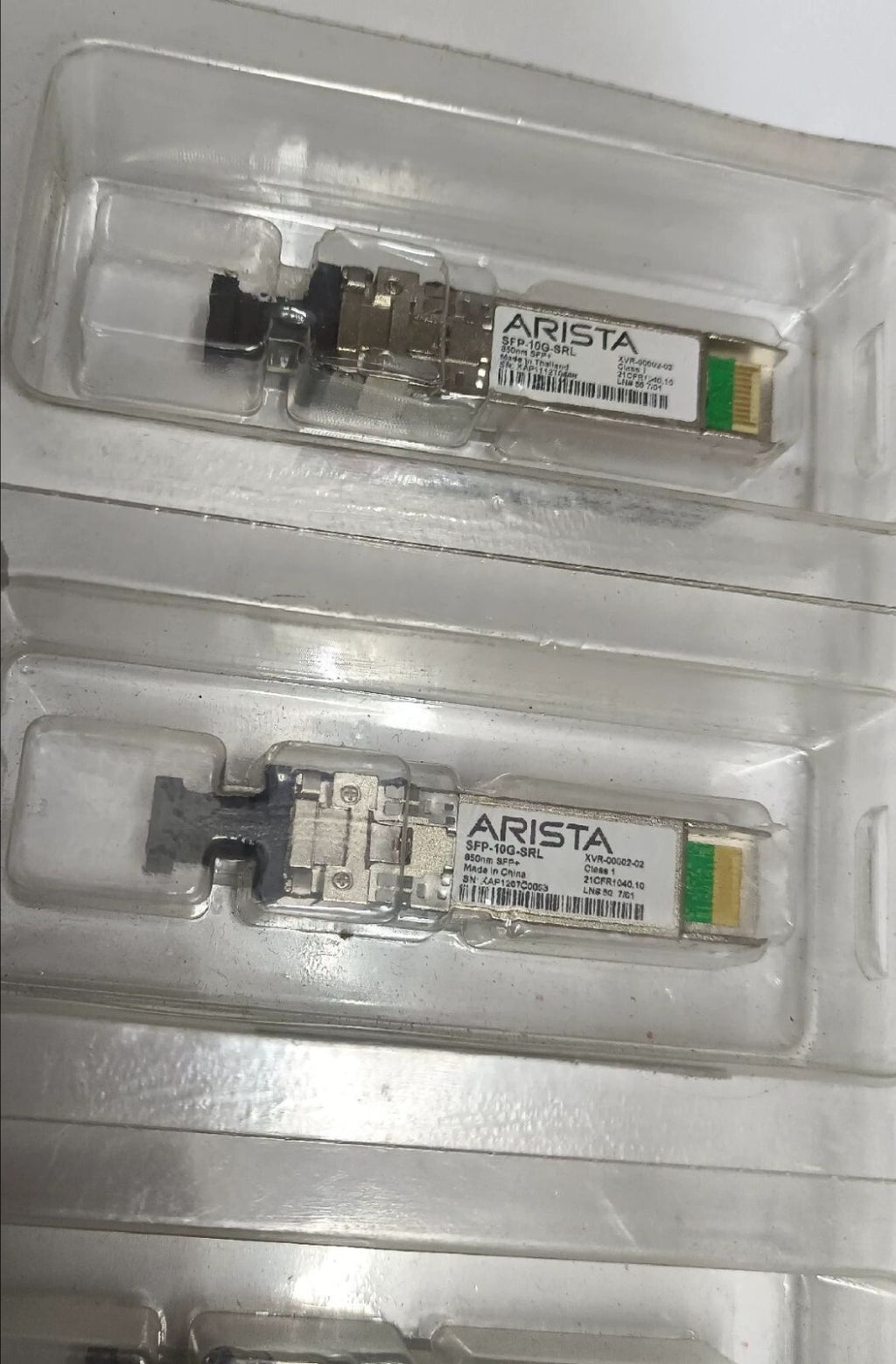 10 unidades Módulo transceptor 10G SFP+ Arista 10G SFP-10G-SRL XVR-00002-02 10 GB 850 nm