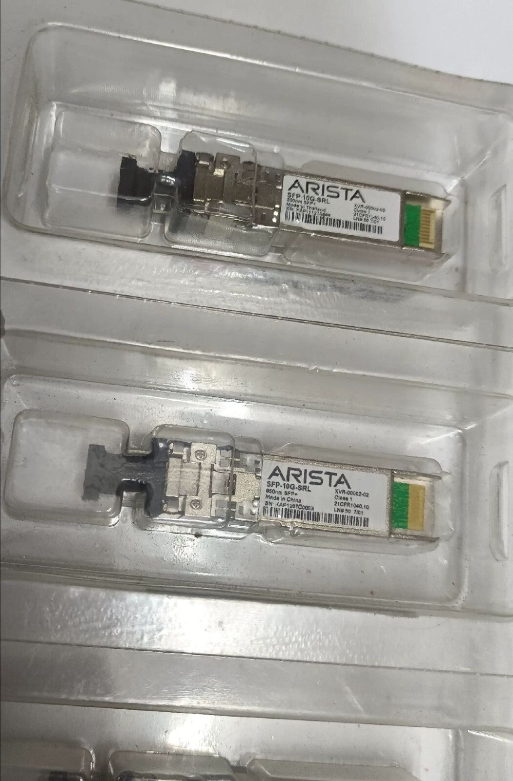 10pcs Arista 10G SFP-10G-SRL XVR-00002-02 10GB 850nm SFP+ Transceiver Module