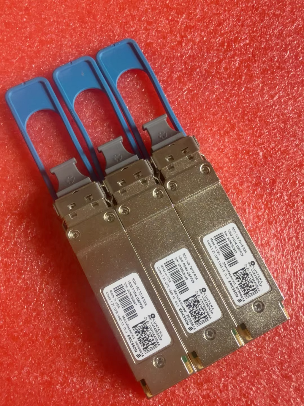 Ericsson RDH 102 72/16 LUX42604BP 100G PSM4 QSFP28 2km MPO CRP2AA9BAA 2PCS