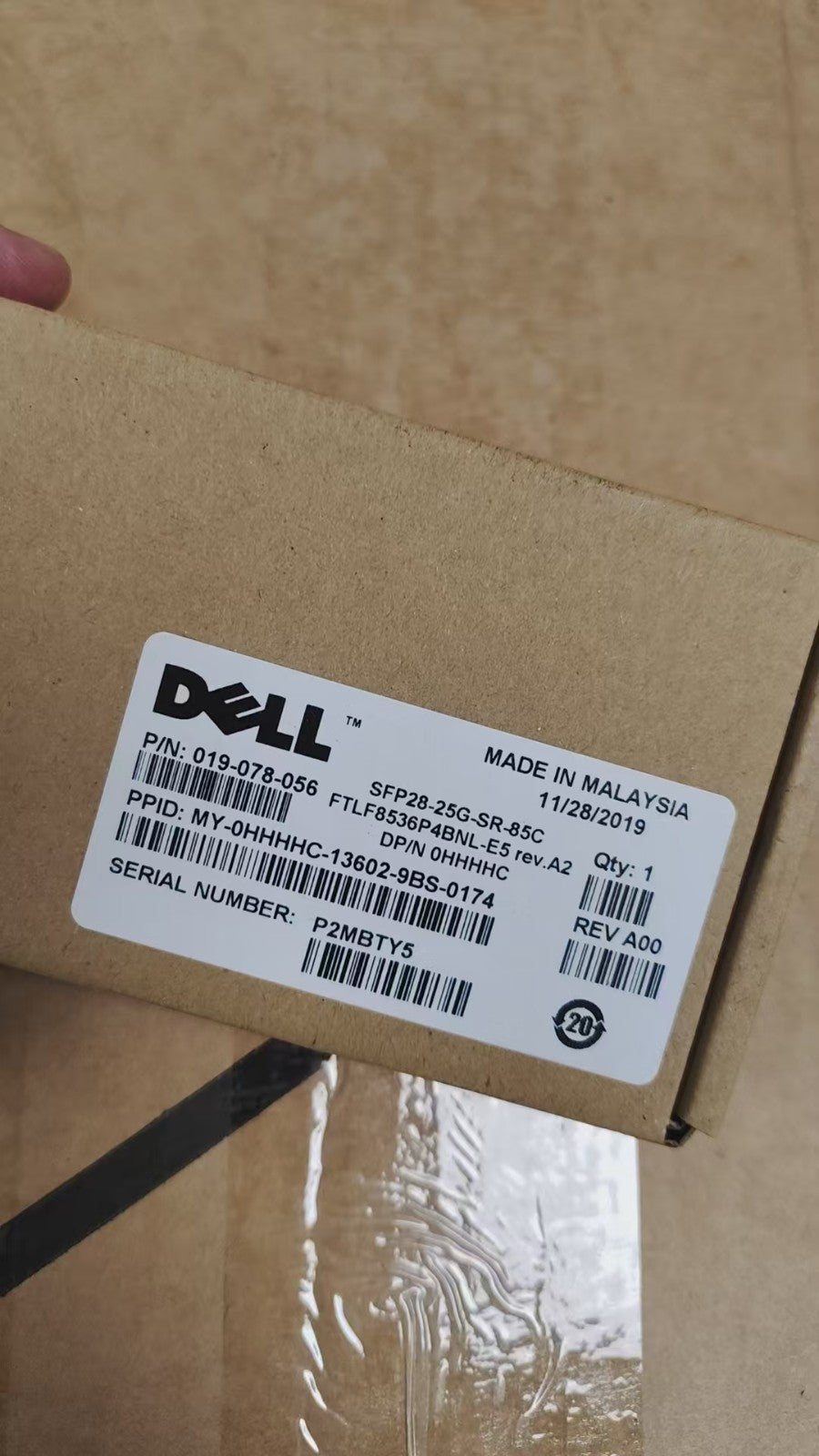 NEW DELL FTLF8536P4BNL-E5 SFP 25G SFP28-25G-SR-85C Optical Transceiver 0HHHHC