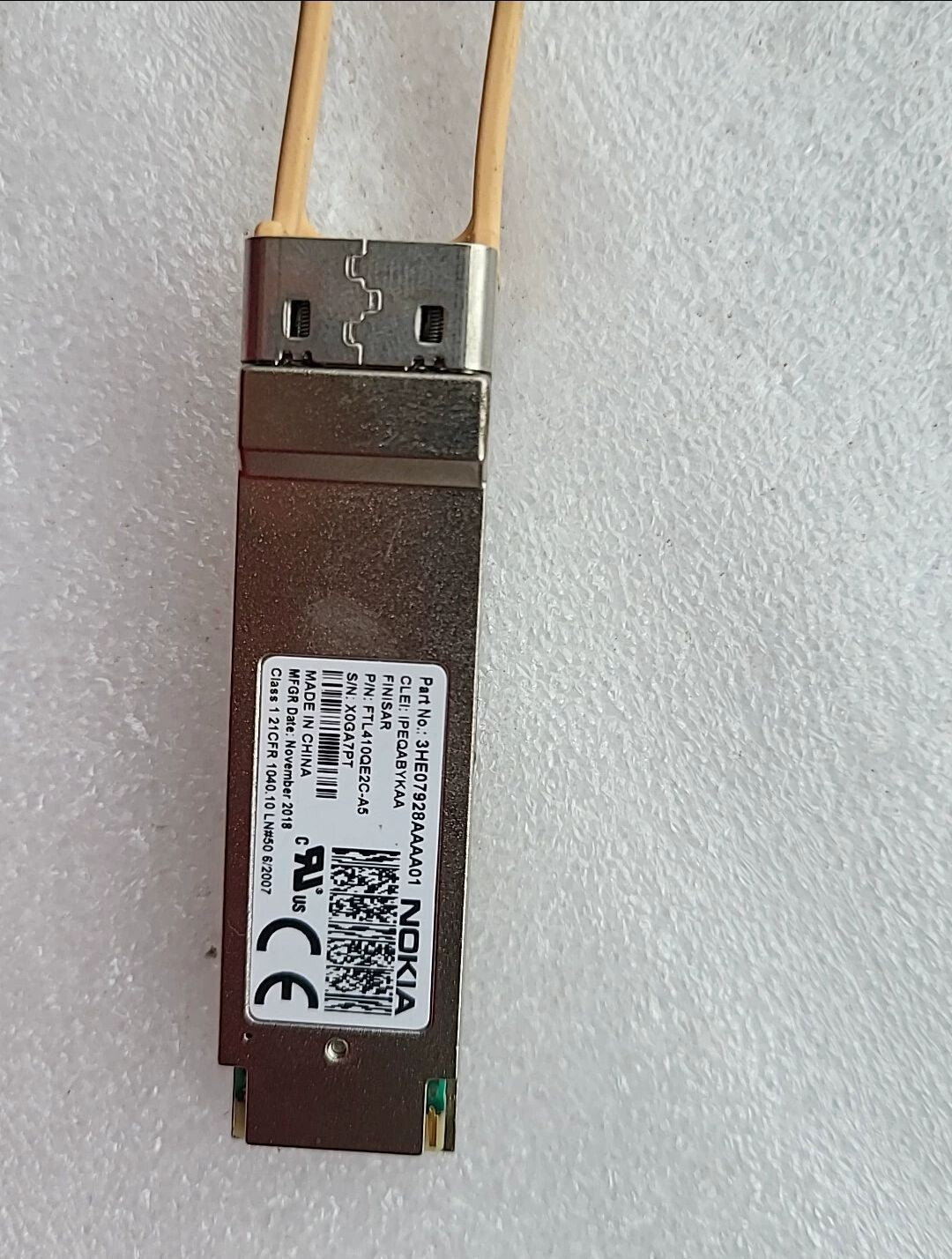 1PCS NOKIA 3HE07928AAAA01 FTL410QE2C-A5 40GBASE-SR4 QSFP+ Transceiver 3HE07928AA