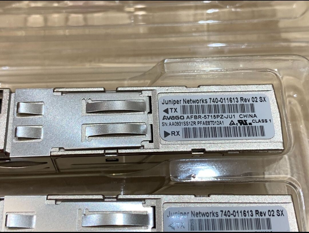 Lot of 10 Juniper EX-SFP-1GE-SX-ET 740-011613 1000BASE-SX 850nm 550m over MMF
