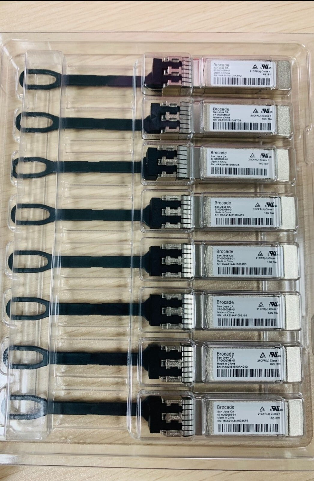 5pcs Genuine BROCADE 57-0000088-01 16GB SW 125M 850NM SFP+ GBIC XBR-000192