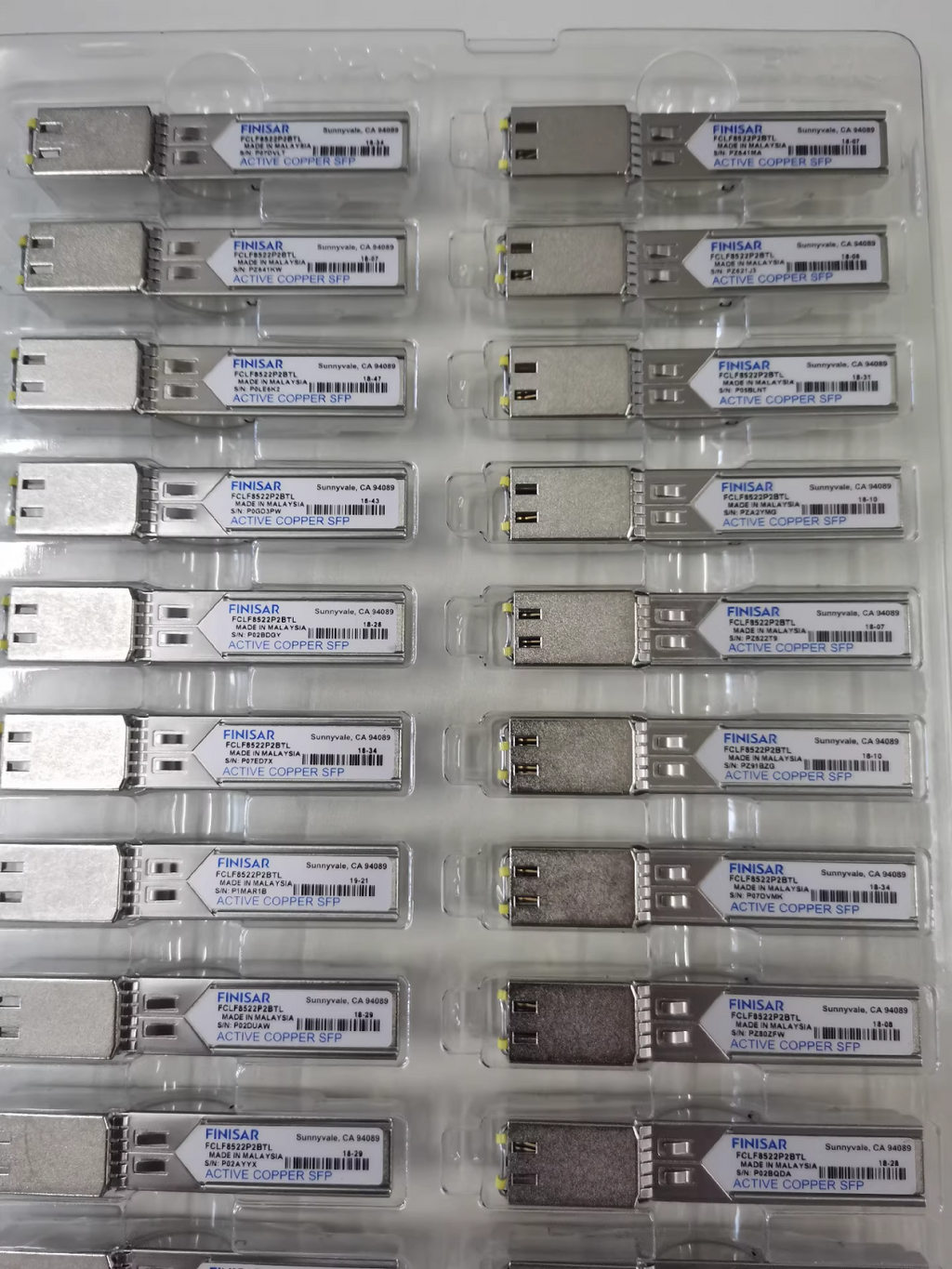 2 Stück Finisar FCLF8522P2BTL 1000BASE-T RJ45 Kupfer SFP Glasfaser RJ-45 Transceiver