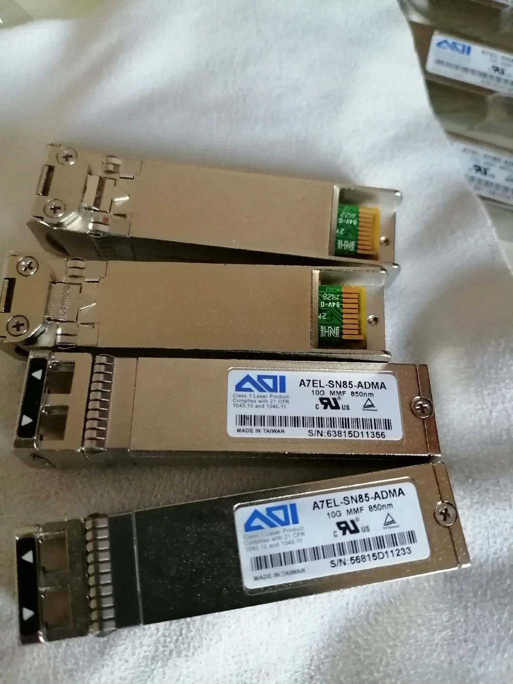 Lot of 100 AOI 10GB SFP+ A7EL-SN85-ADMA 300M 850NM SR Dual LC Transceiver