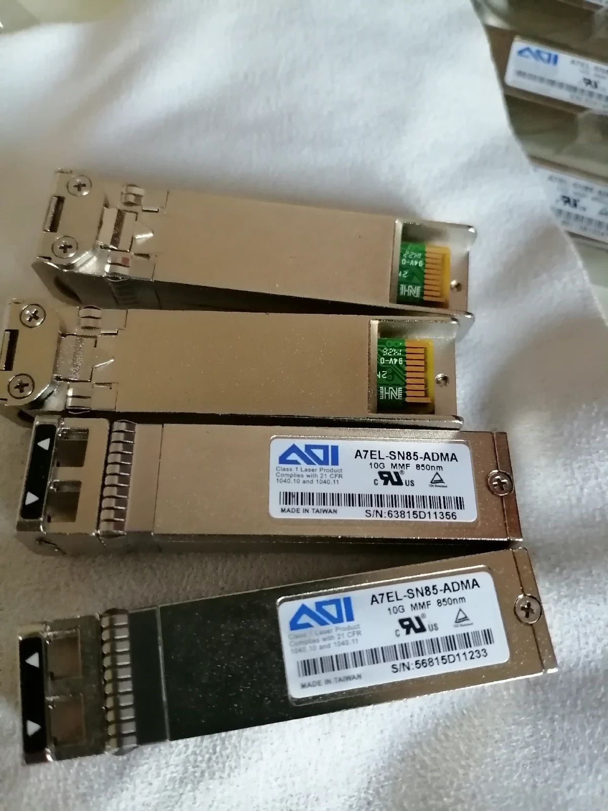 Lot of 100 AOI 10GB SFP+ A7EL-SN85-ADMA 300M 850NM SR Dual LC Transceiver