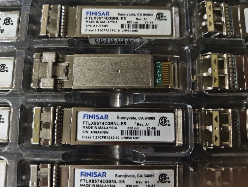2 unidades de módulos transceptores SFP GBIC Finisar 10G FC originales FTLX8574D3BNL-E5