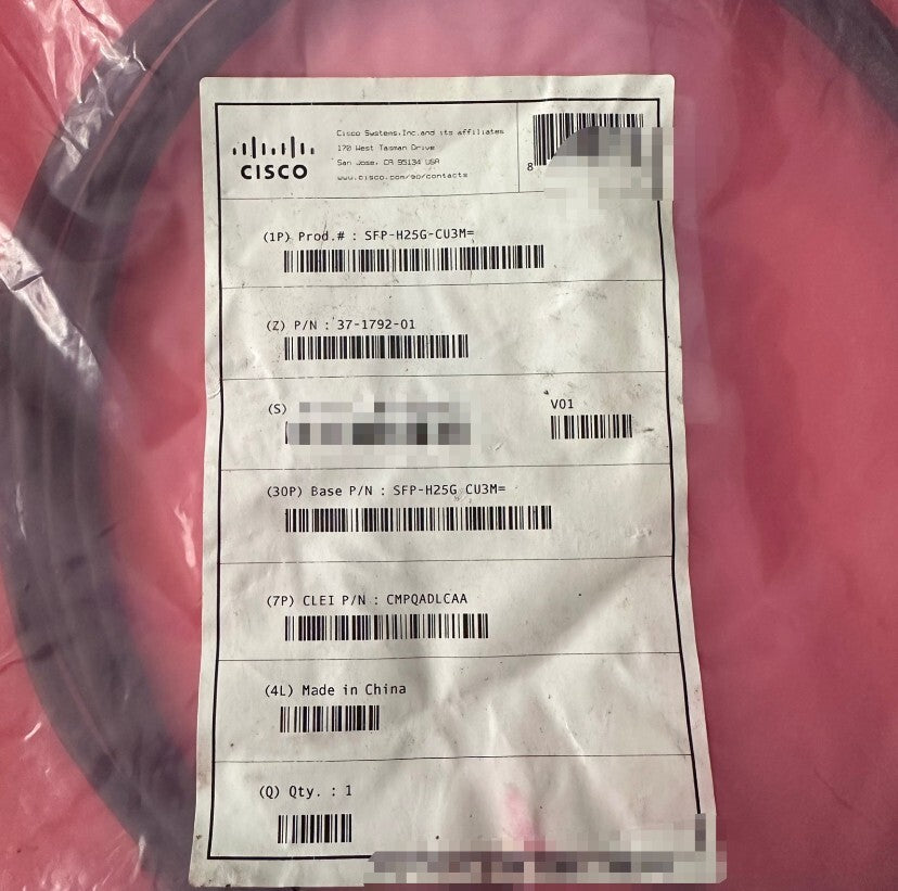NEW Cisco 3M SFP-H25G-CU3M 25G SFP28 Passive Direct Attach Copper Cable