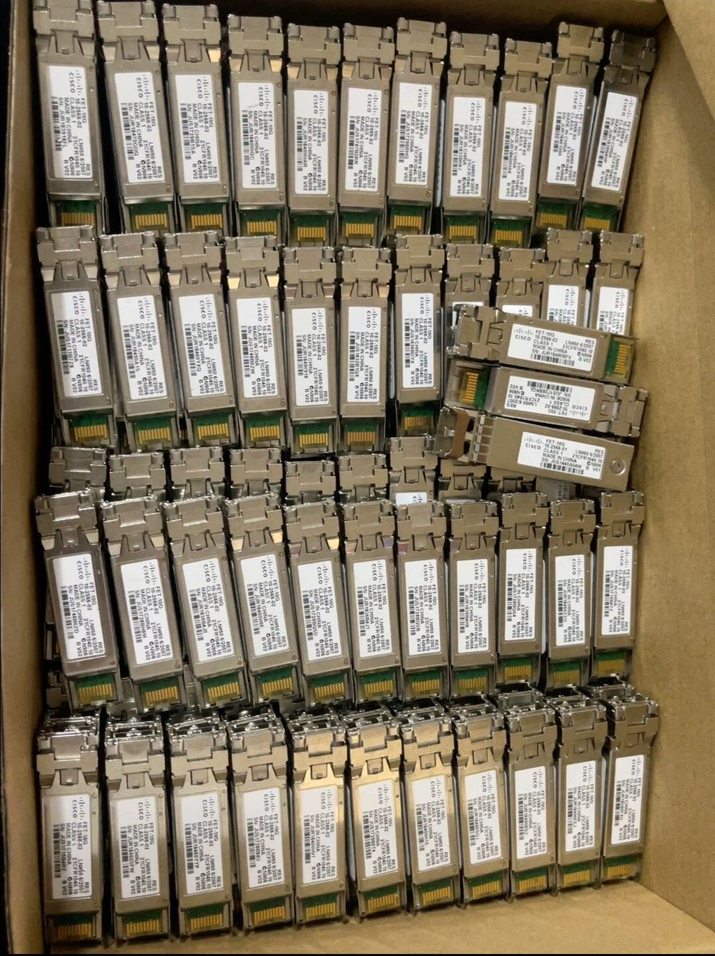 Lot of 10 Cisco FET-10G 10-2566-02 10GB Fabric Extender SFP+ Transceiver Module