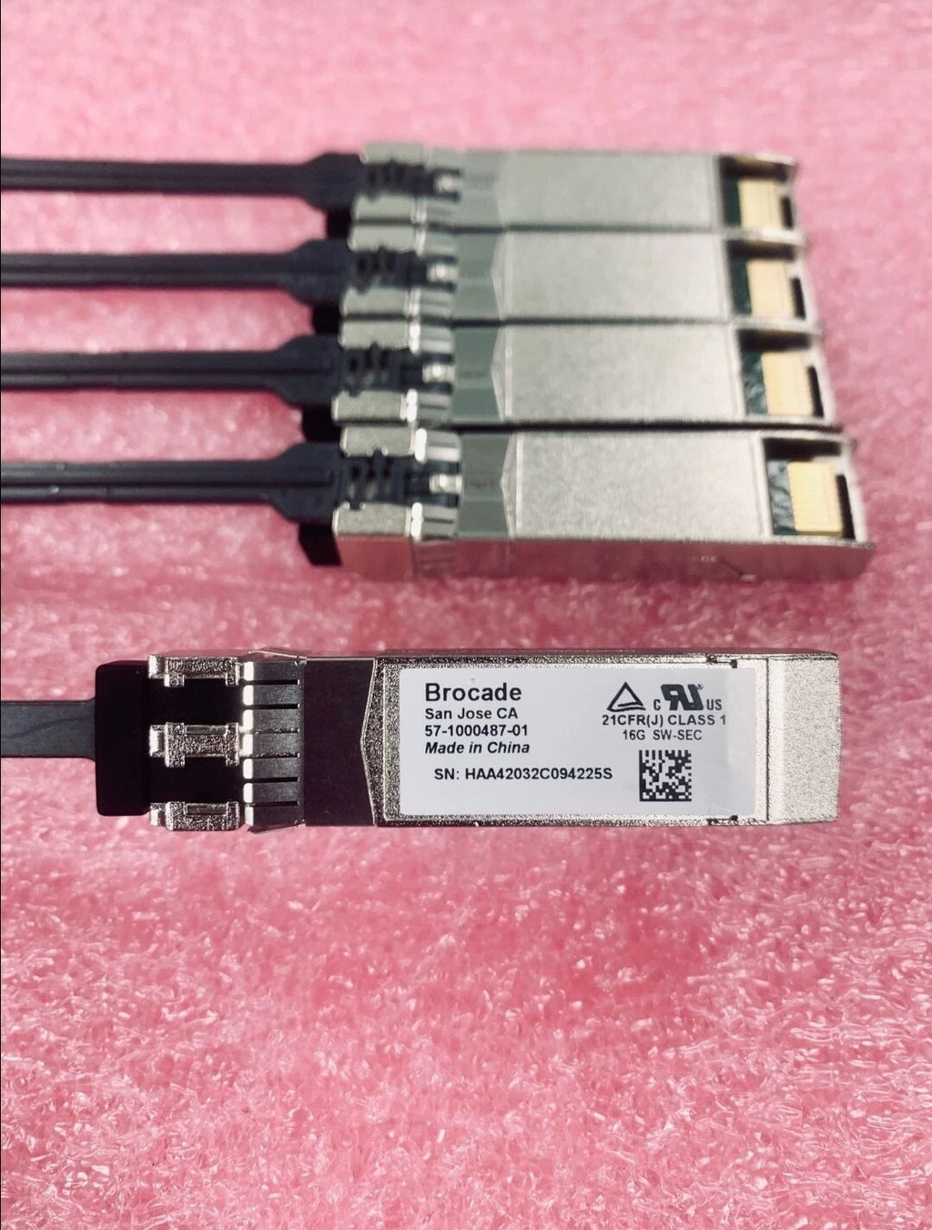 2PC Brocade XBR-000492 16Gb SWL Fibre Channel SFP+ Transceivers 57-1000487-01