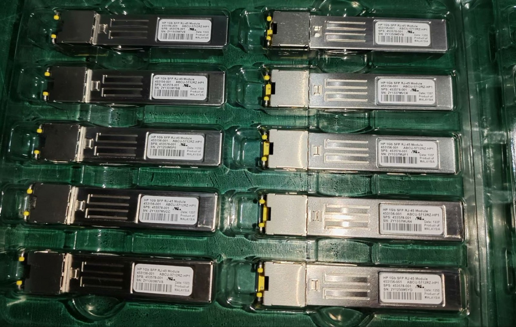 10 unidades HP 1GB SFP RJ-45 Módulo 453156-001 453578-001 Transceptor SP7041-ISS