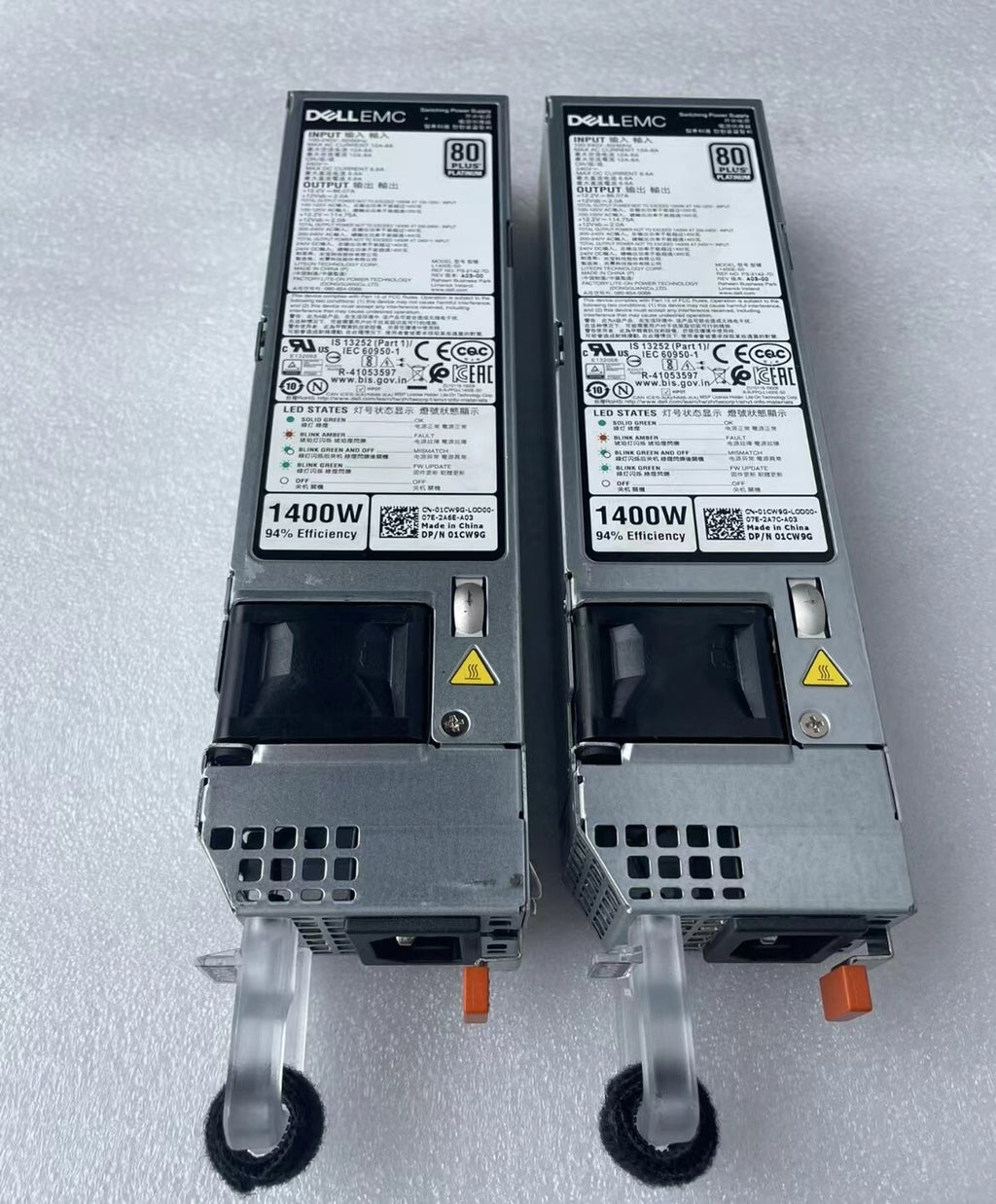 1x Dell L1400E-S0 1400W Fuente de alimentación conmutada PS-2142-7DK para R7525 R750 R650