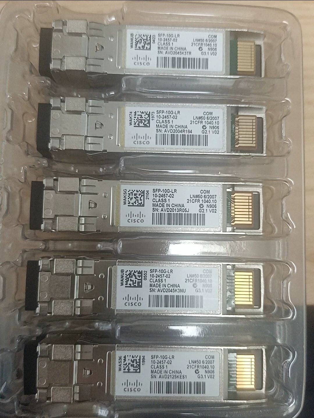 1pcs Cisco SFP-10G-LR 10-2457-02 10GBase-LR SFP+ Transceiver 10Gbps 1310nm LR