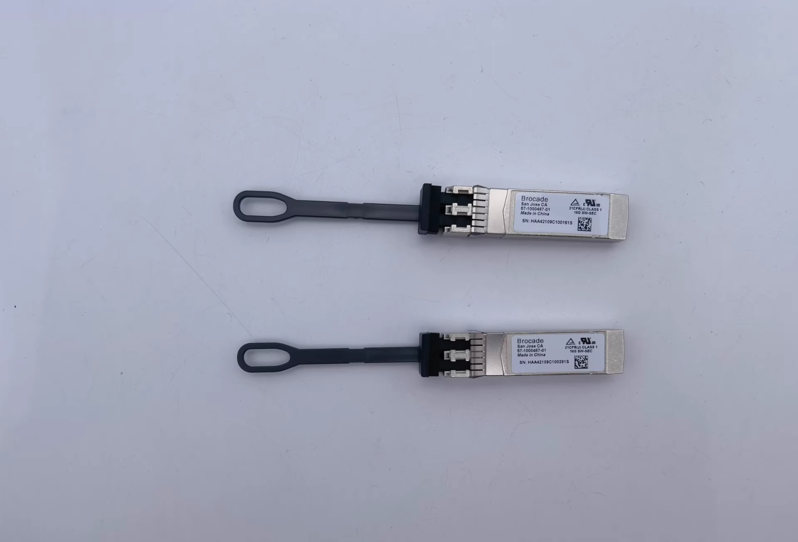 2PC Brocade XBR-000492 16Gb SWL Fibre Channel SFP+ Transceivers 57-1000487-01