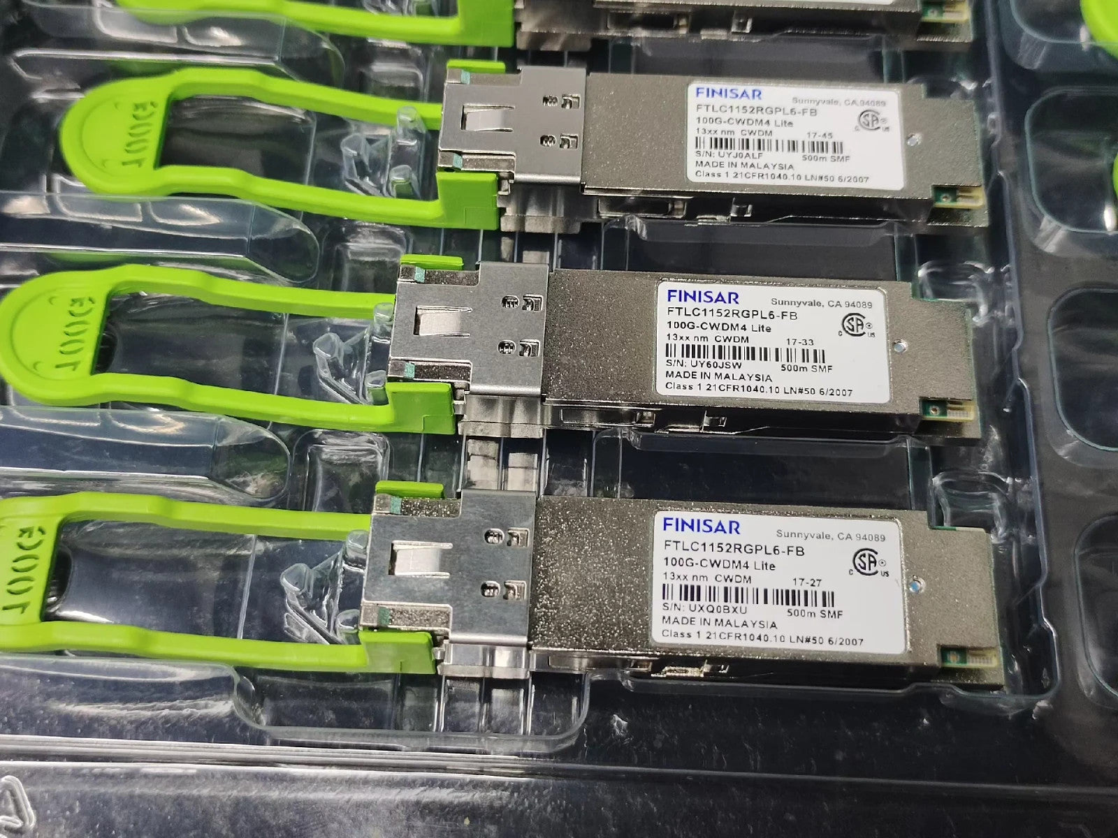 1 unidad Finisar FTLC1152RGPL6-FB 100G-CWDM4 13xx CWDM 500m SMF Transceptor óptico