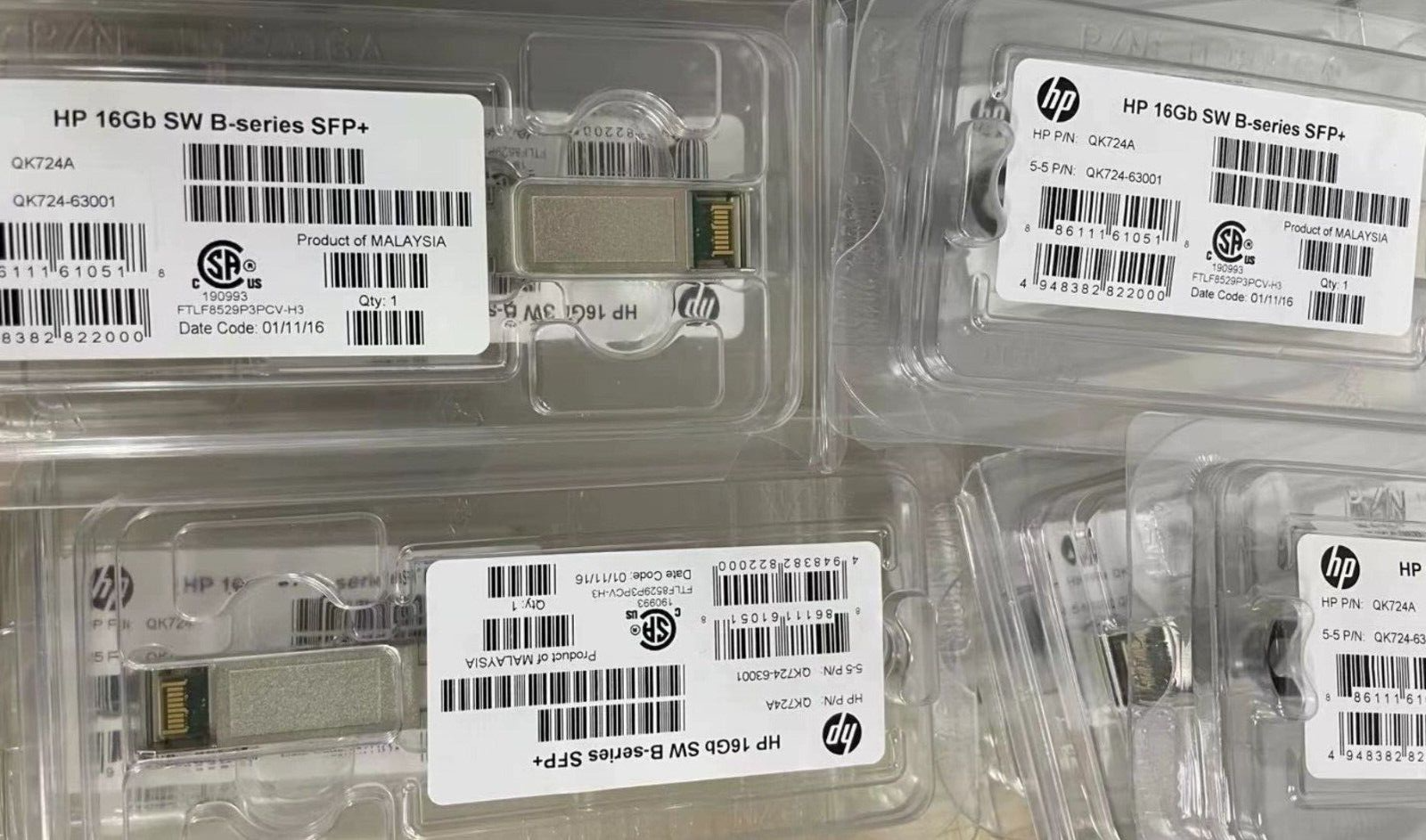 4pcs HPE | QK724A | FTLF8529P4PCV-H2 | 16Gb SW B-SERIES SFP+ Transceiver